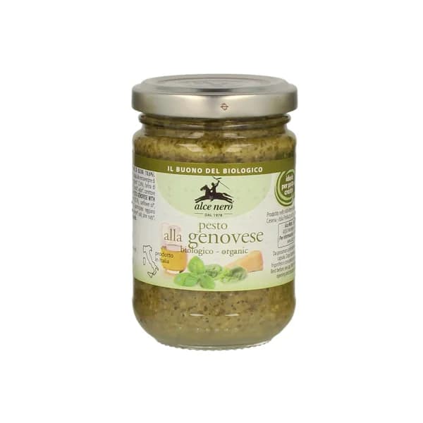 ALCE NERO Salsa pesto genovés con albahaca ecológica ALCE NERO 130 g. - 0.13 kg - Imagen del producto en Findit