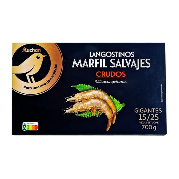 ALCAMPO GOURMET Langostinos crudos 15 / 25, salvajes y ultracongelados ALCAMPO GOURMET 700 g. - 0.7 kg - Imagen del producto en Findit