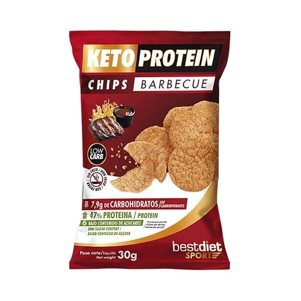 KETOPROTEIN Chips con sabor a barbacoa y con extra de proteínas KETOPROTEIN 30 g. - 1 ud - Imagen del producto en Findit