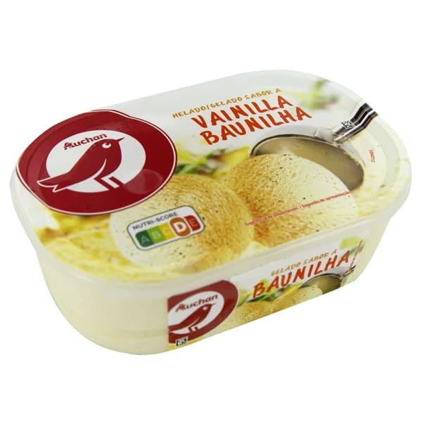AUCHAN Tarrina de helado con sabor a vainilla 1 l. Producto Alcampo - 1 l - Imagen del producto en Findit