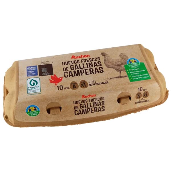 ALCAMPO CULTIVAMOS LO BUENO Huevos de gallinas camperas clase XL y cat. A 10 uds. - 1 ud - Imagen del producto en Findit