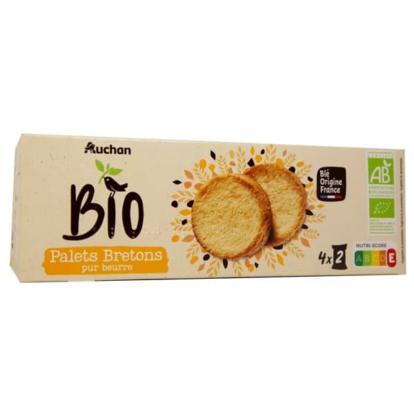 ALCAMPO ECOLÓGICO Galletas de mantequilla ecológicas palets bretons 125 g. - 0.13 kg - Imagen del producto en Findit