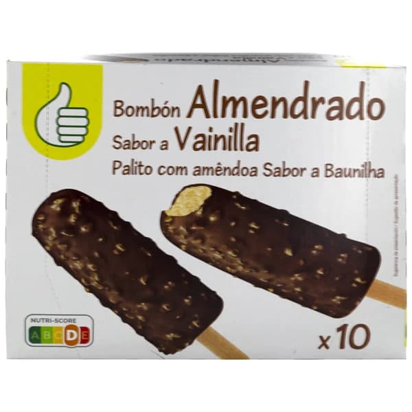 PRODUCTO ECONÓMICO ALCAMPO Bombón almendrado con sabor a vainilla 10 x 100 ml. - 0.83 l - Imagen del producto en Findit