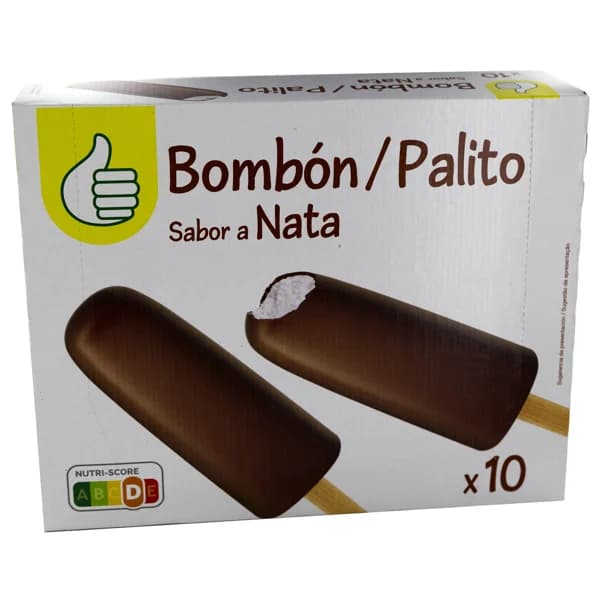 PRODUCTO ECONÓMICO ALCAMPO Bombón helado con sabor a nata y recubierto de cacao 10 x 75 ml. - 0.75 l - Imagen del producto en Findit