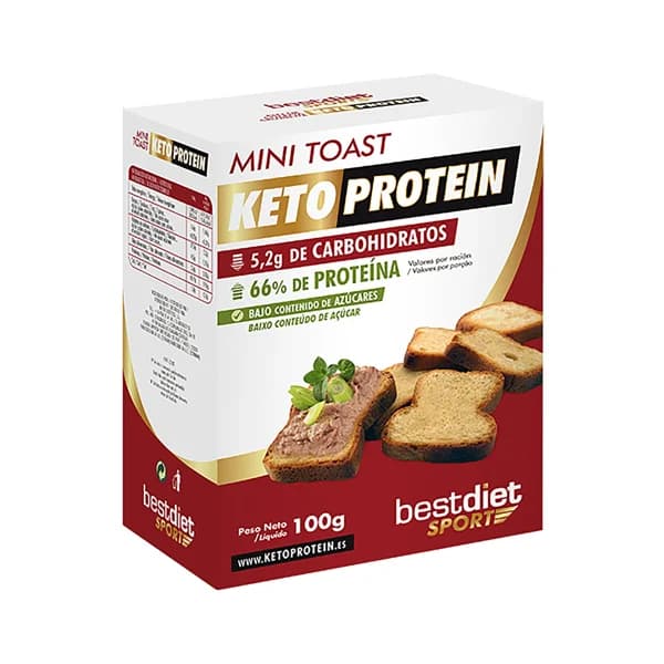 KETOPROTEIN Mini tostas con extra de proteínas KETOPROTEIN 100 g. - 0.1 kg - Imagen del producto en Findit
