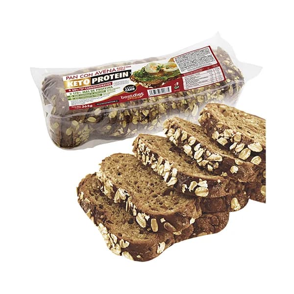 KETOPROTEIN Pan con avena y extra de proteínas KETOPROTEIN 365 g. - 0.37 kg - Imagen del producto en Findit