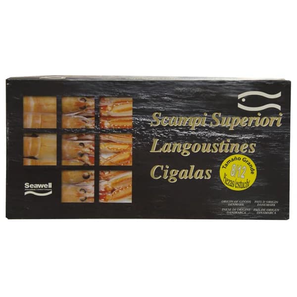 SEAWELL Cigalas grandes 8/12 crudas y ultracongeladas SEAWELL - 0.8 kg - Imagen del producto en Findit