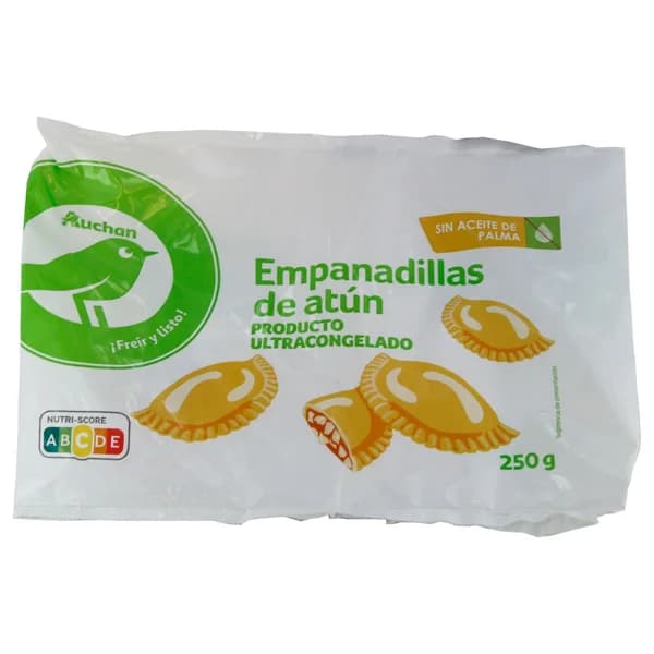 PRODUCTO ECONÓMICO ALCAMPO Empanadillas ultracongeladas rellenas de atún 250 g - 0.25 kg - Imagen del producto en Findit