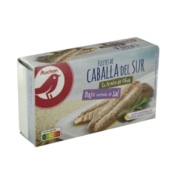PRODUCTO ALCAMPO Caballa del sur en aceite de oliva, baja en sal 85 g. - 0.09 kg - Imagen del producto en Findit