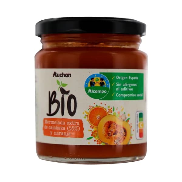 ALCAMPO CULTIVAMOS LO BUENO ECOLÓGICO  Mermelada extra de calabaza y naranja ecológica  250 g. - 0.25 kg - Imagen del producto en Findit