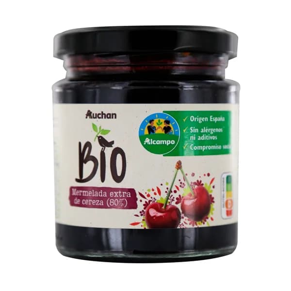 ALCAMPO CULTIVAMOS LO BUENO ECOLÓGICO  Mermelada extra de cereza ecológica  250 g. - 0.25 kg - Imagen del producto en Findit
