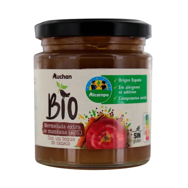 ALCAMPO CULTIVAMOS LO BUENO ECOLÓGICO  Mermelada extra de manzana con un toque de canela ecológica 250 g. - 0.25 kg - Imagen del producto en Findit