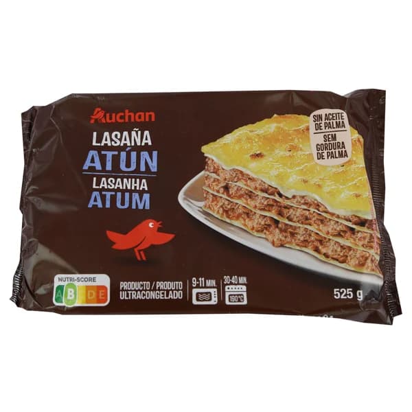 AUCHAN Lasaña ultracongelada de atún 525 g. Producto Alcampo - 0.53 kg - Imagen del producto en Findit