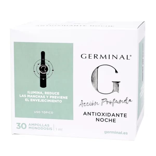 GERMINAL Tratamiento antioxidante de noche con acción profunda en cómodas monodosis GERMINAL 30 x 1 ml. - 1 ud - Imagen del producto en Findit