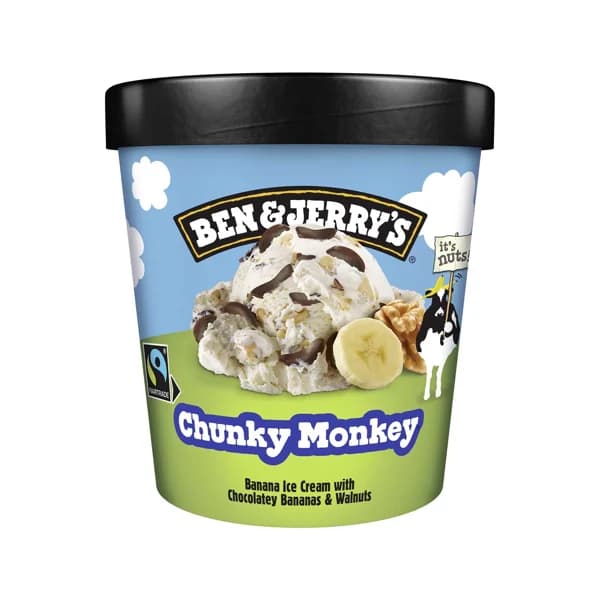 BEN & JERRY'S Tarrina de helado de plátano con trozos de chocolate y nueces 465 ml. - 0.42 kg - Imagen del producto en Findit