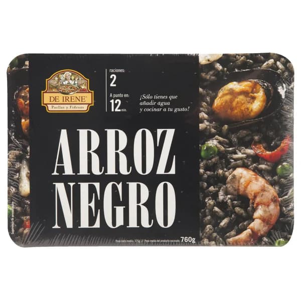 CASA IRENE Arroz negro preparado y ultracongelado 375 g. - 0.37 kg - Imagen del producto en Findit