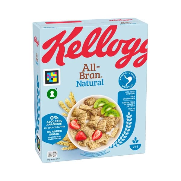 KELLOGG'S All bran natural  Cereales fibra integral, sin azúcares añadidos, 450 g. - 0.45 kg - Imagen del producto en Findit
