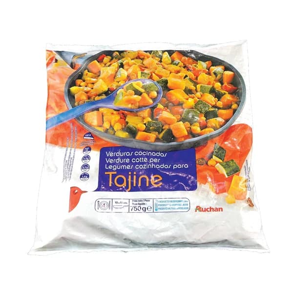 AUCHAN Salteado de verduras para tajine 750 g. Producto Alcampo - 0.75 kg - Imagen del producto en Findit