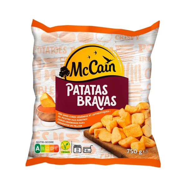 McCAIN Patatas cortadas en dados, prefritas y ultracongeladas, con salsa brava McCAIN 750 g. - 0.75 kg - Imagen del producto en Findit