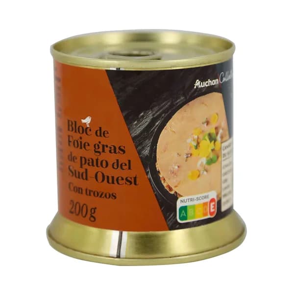 ALCAMPO GOURMET Bloc de foie-gras de pato con trozos e IGP ALCAMPO GOURMET 200 g. - 0.2 kg - Imagen del producto en Findit
