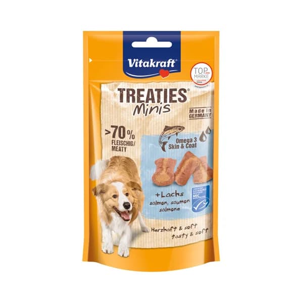 VITAKRAFT Snacks para perro Treaties Minis de Salmón con omega 3 VITAKRAFT 48 gr. - 1 ud - Imagen del producto en Findit