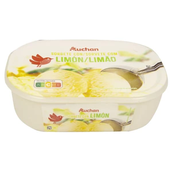 AUCHAN Tarrina de helado de sorbete de limón 1 l. Producto Alcampo - 1 l - Imagen del producto en Findit