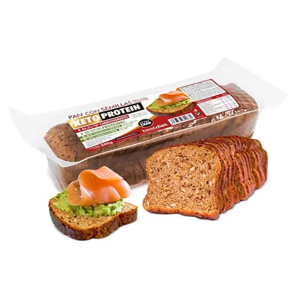 KETOPROTEIN Pan con semillas y extra de proteínas KETOPROTEIN - 0.5 kg - Imagen del producto en Findit