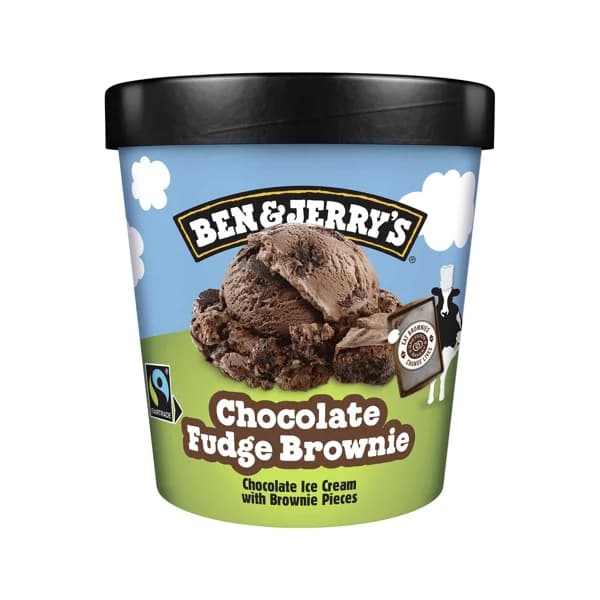BEN & JERRY'S Tarrina de helado de chocolate con trocitos de brownie 465 ml. - 0.47 l - Imagen del producto en Findit