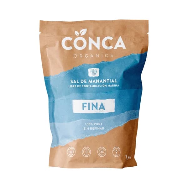 CONCA Sal de manantial fina ecológica 1 kg - 1 kg - Imagen del producto en Findit