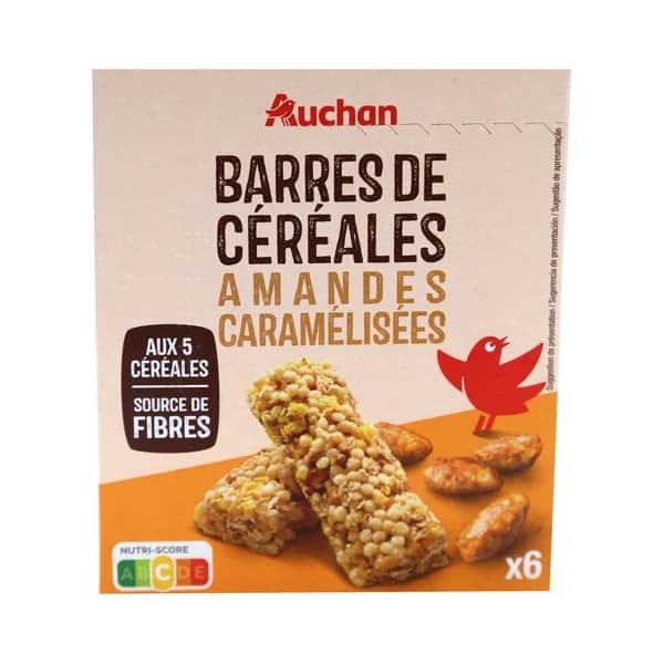 PRODUCTO ALCAMPO Barritas de cereales con almendras caramelizadas 126 g. - 0.13 kg - Imagen del producto en Findit