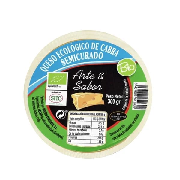 ARTE&SABOR Queso de cabra semicurado ecológico AERTE & SABOR 300 g. - 0.3 kg - Imagen del producto en Findit
