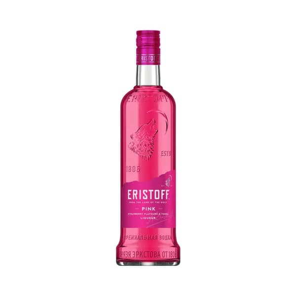 ERISTOFF Pink Vodka premium con sabor a fresa, elaborado en Georgia botella de 70 cl. - 0.7 l - Imagen del producto en Findit
