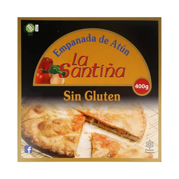 LA SANTIÑA Empanada de atún congelada elaborada sin gluten 400 g. - 0.4 kg - Imagen del producto en Findit