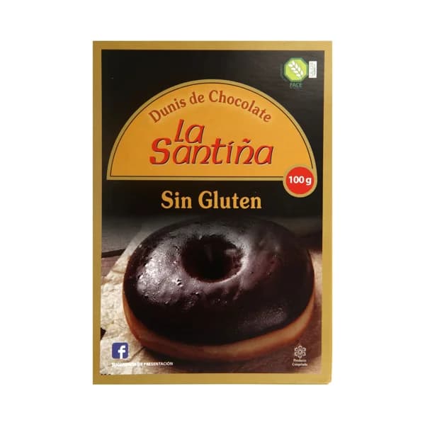 LA SANTIÑA Rosquilla de chocolate, congelada y elaborada sin gluten LA SANTIÑA 100 g. - 0.1 kg - Imagen del producto en Findit