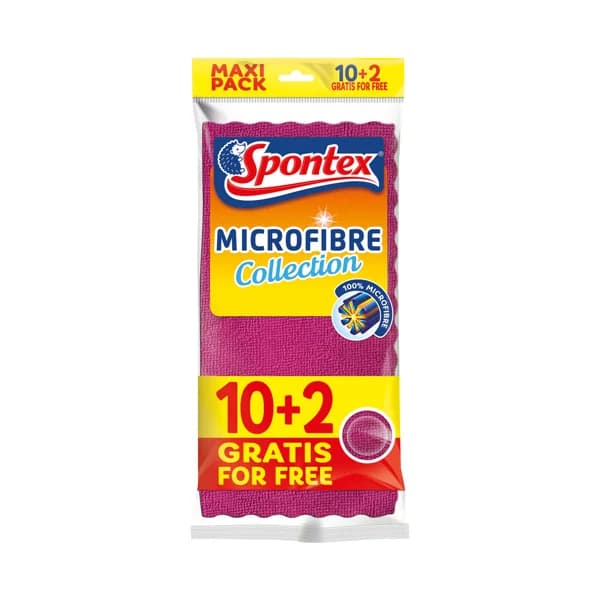 SPONTEX Bayetas miccrofibra Economic SPONTEX MICROFIBRE 10 + 2 - 1 ud - Imagen del producto en Findit