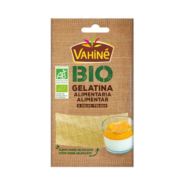 VAHINÉ Gelatina (alimentaria) en hojas ecológica VHINÉ 10 g. - 0.01 kg - Imagen del producto en Findit