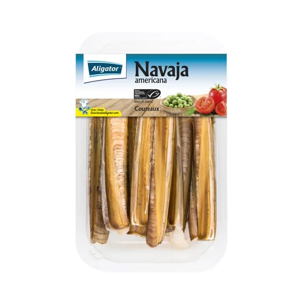 ALIGATOR Navajas americana crudas, enteras y congeladas con certificación MSC ALIGAOTOR 400 g. - 0.4 kg - Imagen del producto en Findit