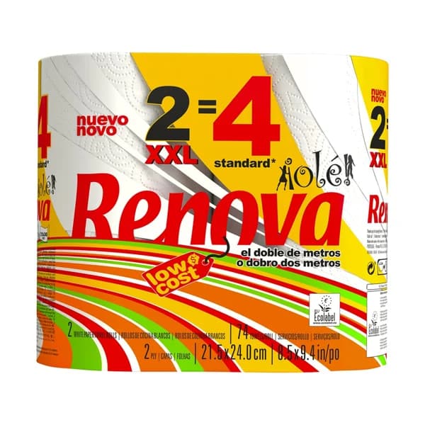 RENOVA ¡Ole! Rollo de cocina compacto XXL (74 servicios) 2 uds. - 1 ud - Imagen del producto en Findit