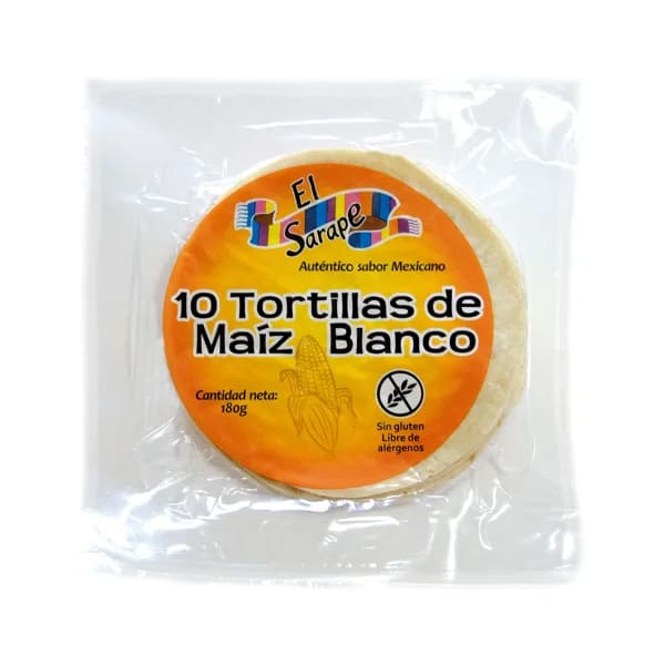 EL SARAPE Tortillas de maiz SARAPE 10 uds. 200 gr. - 0.2 kg - Imagen del producto en Findit