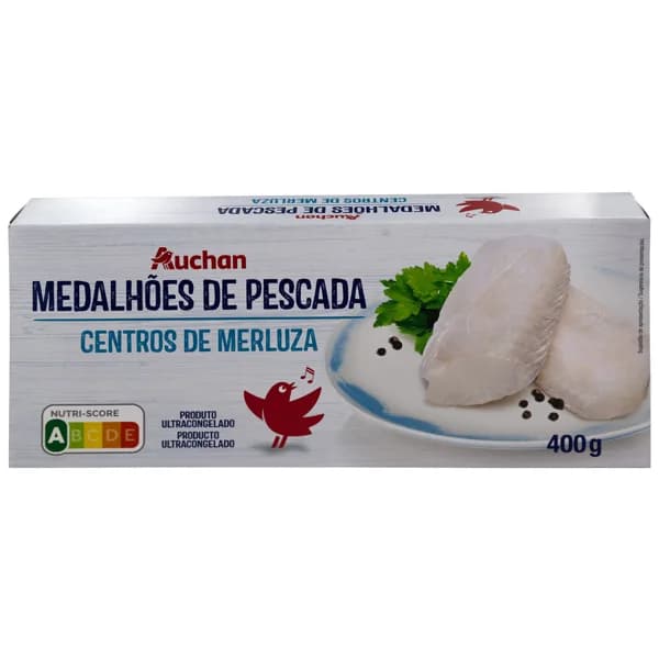 AUCHAN Centros de merluza ultracongelados 400 g. Producto Alcampo - 0.4 kg - Imagen del producto en Findit