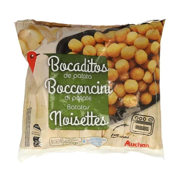 AUCHAN Bocaditos de patata ultracongelados 500 g. Producto Alcampo - 1 kg - Imagen del producto en Findit