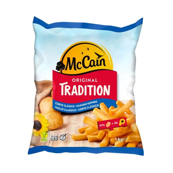 McCAIN Patatas prefritas con corte clásico y ultracongeladas McCAIN Tradition 1 kg. - 1 kg - Imagen del producto en Findit