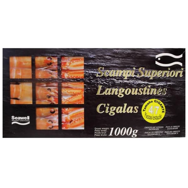 SEAWELL Cigalas de tamaño gigante, estuche de 4 a 7 piezas SEAWELL 1 kg. - 0.8 kg - Imagen del producto en Findit