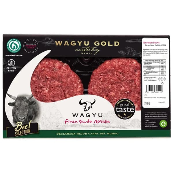 SANTA ROSALIA Beef selection Burguer meat de carne de vacuno raza wagyu 2 x 150 g. - 0.3 kg - Imagen del producto en Findit
