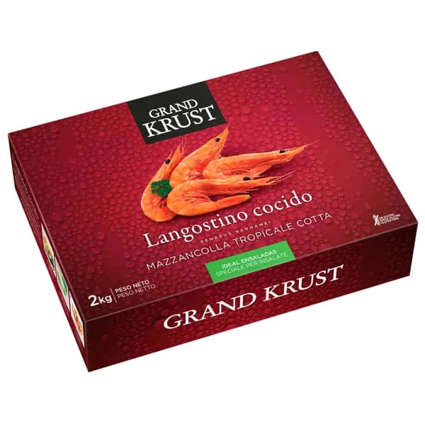 GRAND KRUST Langostinos 40 / 60 cocidos y congelados GRAND KRUST (P.N. 2 Kg.) - 2 kg - Imagen del producto en Findit