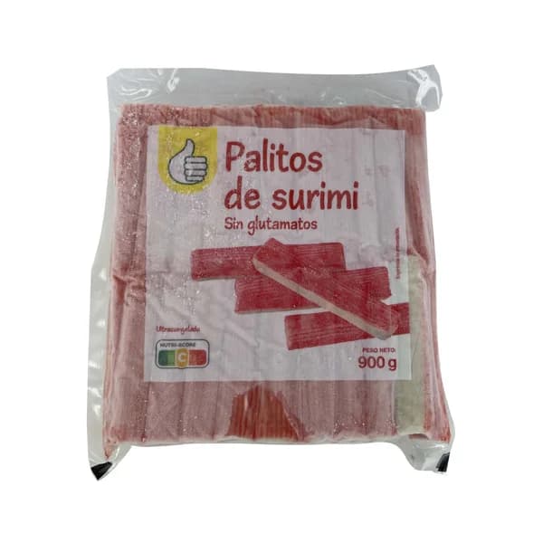 PRODUCTO ECONÓMICO ALCAMPO Palitos de surimi con sabor cangrejo PRODUCTO ECONÓMICO ALCAMPO 900 gr - 0.9 kg - Imagen del producto en Findit