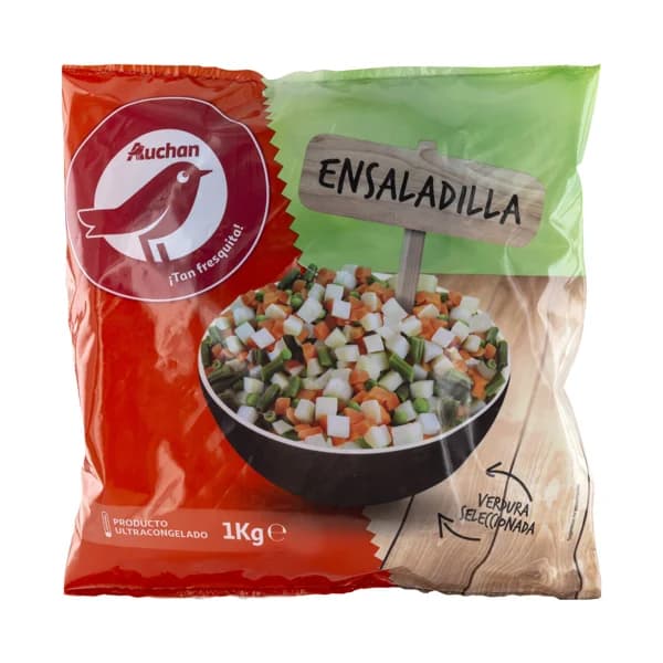 AUCHAN Ensaladilla (menestra) de verduras 1 kg. Producto Alcampo - 1 kg - Imagen del producto en Findit