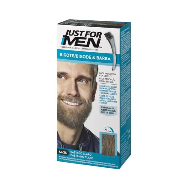 JUST FOR MEN Colorante en gel para barba, bigote y patillas tono M-25 castaño claro JUST FOR MEN 15 ml. - 1 ud - Imagen del producto en Findit