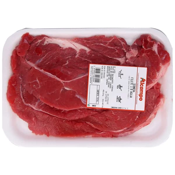 Filetes de aguja de 1ª B de ternera, ideales para freir, plancha o barbacoa - 1 ud - Imagen del producto en Findit