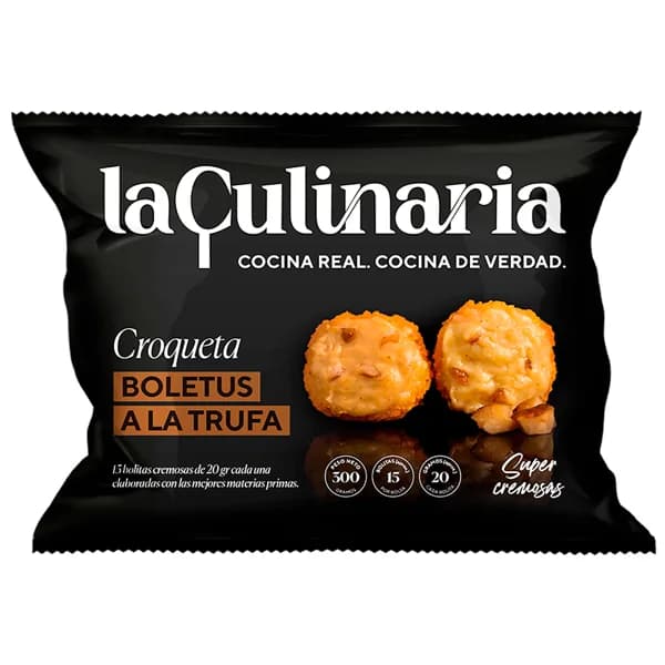 LA CULINARIA Croquetas congeladas super cremosas de boletus a la trufa 300 g. - 0.3 kg - Imagen del producto en Findit
